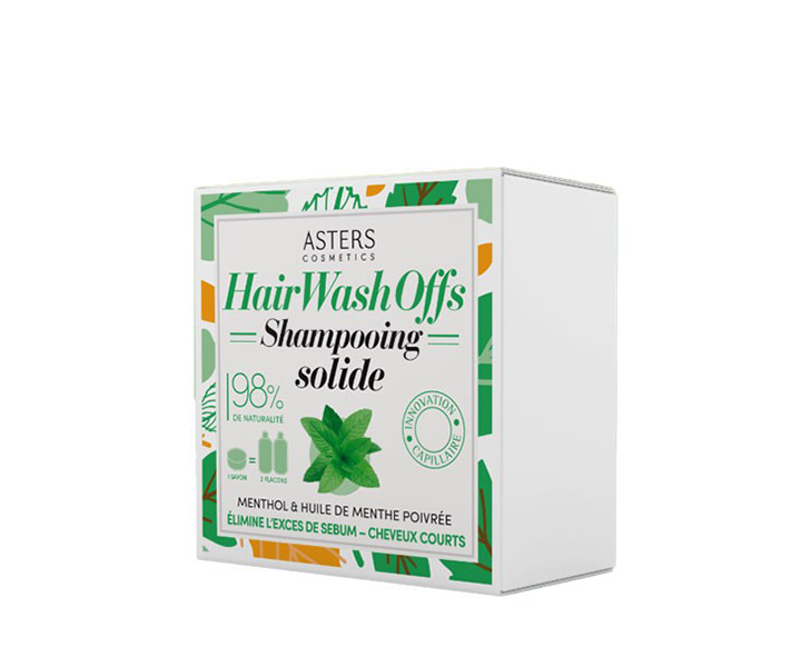 Aster Shampooing Solide A La Menthe Poivree - Tonifie & Frene La Chute 100g